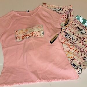 Sebu Rainbow Grafitti Print Love Pajamas Lounge Set Small